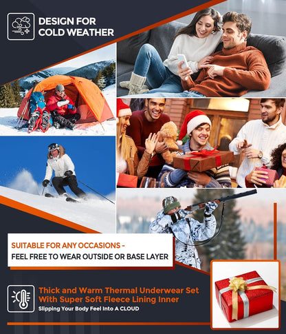Thermal Underwear Set Winter Hunting Gear Sport Long Johns Base Layer Bottom Top Midweight